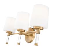 Three Light Vanity by Z-Lite - Henri Collection, Modern Gold Finish - 7700-3V-MGLD