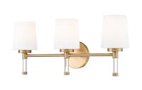 Three Light Vanity by Z-Lite - Henri Collection, Modern Gold Finish - 7700-3V-MGLD