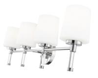 Four Light Vanity by Z-Lite - Henri Collection, Chrome Finish - 7700-4V-CH