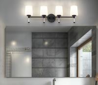 Four Light Vanity by Z-Lite - Henri Collection, Matte Black Finish - 7700-4V-MB