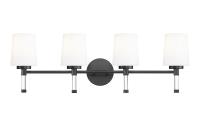 Four Light Vanity by Z-Lite - Henri Collection, Matte Black Finish - 7700-4V-MB