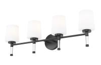 Four Light Vanity by Z-Lite - Henri Collection, Matte Black Finish - 7700-4V-MB