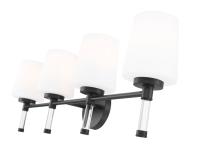 Four Light Vanity by Z-Lite - Henri Collection, Matte Black Finish - 7700-4V-MB