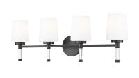 Four Light Vanity by Z-Lite - Henri Collection, Matte Black Finish - 7700-4V-MB