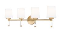 Four Light Vanity by Z-Lite - Henri Collection, Modern Gold Finish - 7700-4V-MGLD