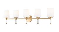 Five Light Vanity by Z-Lite - Henri Collection, Modern Gold Finish - 7700-5V-MGLD
