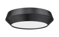 LED Flush Mount by Z-Lite - Quasars Collection, Matte Black Finish - 7701F12-MB-LED