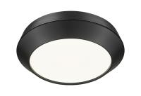 LED Flush Mount by Z-Lite - Quasars Collection, Matte Black Finish - 7701F12-MB-LED