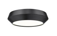LED Flush Mount by Z-Lite - Quasars Collection, Matte Black Finish - 7701F12-MB-LED