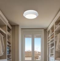 LED Flush Mount by Z-Lite - Quasars Collection, Matte White Finish - 7701F12-MW-LED