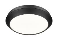 LED Flush Mount by Z-Lite - Quasars Collection, Matte Black Finish - 7701F16-MB-LED