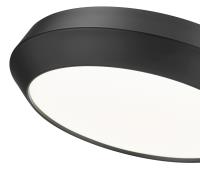 LED Flush Mount by Z-Lite - Quasars Collection, Matte Black Finish - 7701F16-MB-LED
