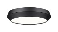 LED Flush Mount by Z-Lite - Quasars Collection, Matte Black Finish - 7701F16-MB-LED