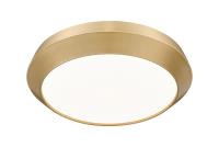 LED Flush Mount by Z-Lite - Quasars Collection, Modern Gold Finish - 7701F16-MGLD-LED