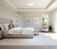 LED Flush Mount by Z-Lite - Quasars Collection, Matte White Finish - 7701F16-MW-LED