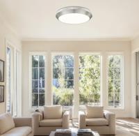 LED Flush Mount by Z-Lite - Quasars Collection, Brushed Nickel Finish - 7701F20-BN-LED