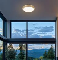 LED Flush Mount by Z-Lite - Quasars Collection, Modern Gold Finish - 7701F20-MGLD-LED