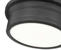 LED Flush Mount by Z-Lite - Bentley Collection, Matte Black Finish - 7702F12-MB-LED