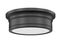 LED Flush Mount by Z-Lite - Bentley Collection, Matte Black Finish - 7702F12-MB-LED