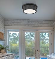 LED Flush Mount by Z-Lite - Bentley Collection, Matte Black Finish - 7702F12-MB-LED
