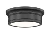 LED Flush Mount by Z-Lite - Bentley Collection, Matte Black Finish - 7702F12-MB-LED