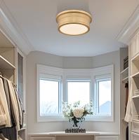 LED Flush Mount by Z-Lite - Bentley Collection, Modern Gold Finish - 7702F12-MGLD-LED