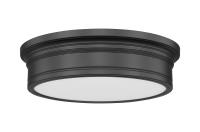 LED Flush Mount by Z-Lite - Bentley Collection, Matte Black Finish - 7702F16-MB-LED
