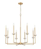 Eight Light Chandelier by Z-Lite - Gaultier Collection, Modern Gold Finish - 6100-8MGLD