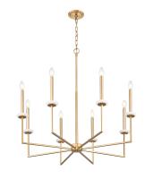Eight Light Chandelier by Z-Lite - Gaultier Collection, Modern Gold Finish - 6100-8MGLD