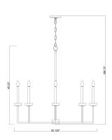 Eight Light Chandelier by Z-Lite - Gaultier Collection, Modern Gold Finish - 6100-8MGLD