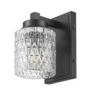 One Light Wall Sconce by Z-Lite - Jacqueline Collection, Matte Black Finish - 6101-1S-MB