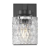 One Light Wall Sconce by Z-Lite - Jacqueline Collection, Matte Black Finish - 6101-1S-MB