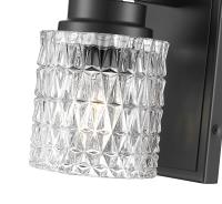 One Light Wall Sconce by Z-Lite - Jacqueline Collection, Matte Black Finish - 6101-1S-MB