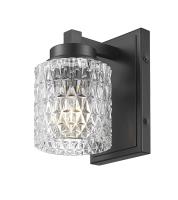 One Light Wall Sconce by Z-Lite - Jacqueline Collection, Matte Black Finish - 6101-1S-MB