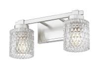 Two Light Vanity by Z-Lite - Jacqueline Collection, Brushed Nickel Finish - 6101-2V-BN