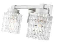 Two Light Vanity by Z-Lite - Jacqueline Collection, Brushed Nickel Finish - 6101-2V-BN