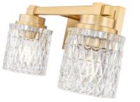 Two Light Vanity by Z-Lite - Jacqueline Collection, Modern Gold Finish - 6101-2V-MGLD