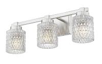Three Light Vanity by Z-Lite - Jacqueline Collection, Brushed Nickel Finish - 6101-3V-BN