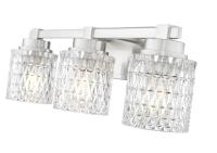 Three Light Vanity by Z-Lite - Jacqueline Collection, Brushed Nickel Finish - 6101-3V-BN
