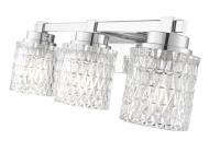 Three Light Vanity by Z-Lite - Jacqueline Collection, Chrome Finish - 6101-3V-CH