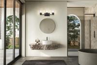 Three Light Vanity by Z-Lite - Jacqueline Collection, Matte Black Finish - 6101-3V-MB