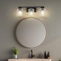 Three Light Vanity by Z-Lite - Jacqueline Collection, Matte Black Finish - 6101-3V-MB