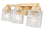 Three Light Vanity by Z-Lite - Jacqueline Collection, Modern Gold Finish - 6101-3V-MGLD