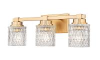 Three Light Vanity by Z-Lite - Jacqueline Collection, Modern Gold Finish - 6101-3V-MGLD