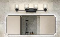 Four Light Vanity by Z-Lite - Jacqueline Collection, Matte Black Finish - 6101-4V-MB
