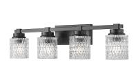Four Light Vanity by Z-Lite - Jacqueline Collection, Matte Black Finish - 6101-4V-MB