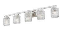 Five Light Vanity by Z-Lite - Jacqueline Collection, Brushed Nickel Finish - 6101-5V-BN