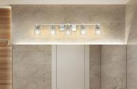 Five Light Vanity by Z-Lite - Jacqueline Collection, Brushed Nickel Finish - 6101-5V-BN