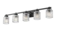 Five Light Vanity by Z-Lite - Jacqueline Collection, Matte Black Finish - 6101-5V-MB