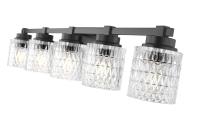 Five Light Vanity by Z-Lite - Jacqueline Collection, Matte Black Finish - 6101-5V-MB